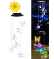 Greentech Güneş Enerjili Renk Geçişli Kristal Kelebek Aydınlatma / GT-SL08