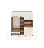 Kronos Dolap 11 Raflı Tek Çekmeceli 7 Kapaklı 220x59x243 Çam-Aytaşı/Aytaşı