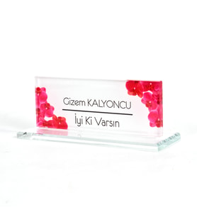 Ekonomik Sade Model Modern Ofis Masa Dekoru (ALTIN-KAHVE)