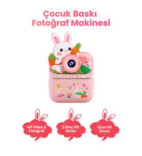 Çocuk Kamerası Dijital HD Video Kayıt ve Fotoğraf Termal Resim Kağıt Baskıl