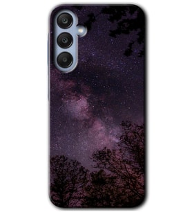 Galaxy A25 Kılıf HD Desen Baskılı Kılıf - Gece Galaksi