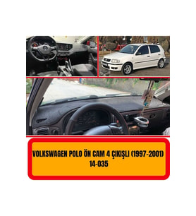 Volkswagen Polo 1997-2001 ( 4 Havalandırma Delikli ) Torpido Koruma Koruyucu Halisi Örtüsü Aksesuar