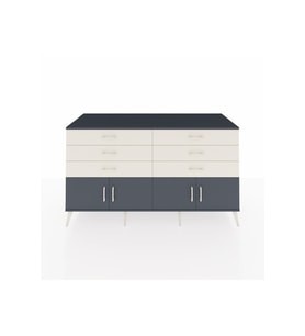 Kronos Konsol 2 Raflı 6 Çekmeceli 4 Kapaklı 176x59x99 Antrasit-Antrasit/Aytaşı