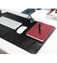 Kişiye Özel Hakiki Full Grain Deri Masa Matı 37x80 cm El Yapımı Ofis Sümeni ve Mouse Pad