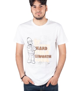 Grand Wolf The Sımpsons Tişört GW-12101 (Beyaz)