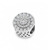 CM Jewelry Zirkon Taşlı Çelik Charm