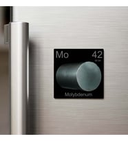 Molybdenum (Molibden) Elementi – Buzdolap Magneti – 9x9 cm