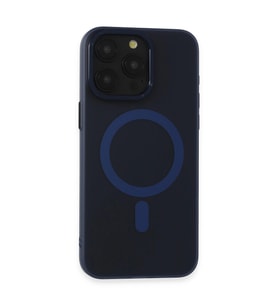 Apple İphone 15 Pro Max Kılıf Lodos Magneticsafe Mat Kapak - Mavi