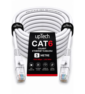UPTECH CAT6 Ethernet Kablosu 5 Metre RJ45 LAN İnternet Modem Router Bilgisayar Kablosu