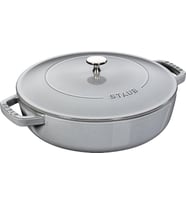 Staub Chistera Yağmur Efektli Kapaklı Döküm Tencere, Gri, 24 Cm