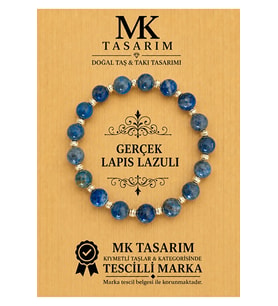 GERÇEK LAPİS LAZULİ BİLEKLİK MK.7000.848- RAHATLIK-DİNGİNLİK-ENERJİ- STRES BİLEKLİĞİ