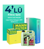 MANN Opel Meriva 1.6 Filtre Bakım Seti Liqui Moly Motor Yağlı (2003-2010) 4 Lü