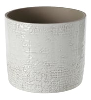 Seramik Saksı, Beyaz, 15 cm