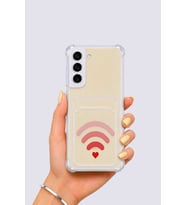 Samsung Galaxy S22 Kartlıklı Aşk Sinyali Desenli Kılıf