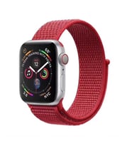 Apple Watch 40mm Uyumlu Kordon Hasır Örgü Cırt Cırtlı Terletmeyen Zore KRD-03 Kumaş Kayış