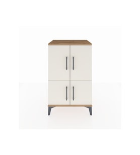 Hyperion Komodin 3 Raflı 4 Kapaklı 60x44x96 Çam-Aytaşı