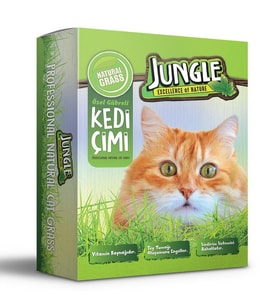 Jungle Kedi Çimi Kutulu (Fileli)