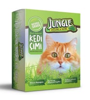 Jungle Kedi Çimi Kutulu (Fileli)