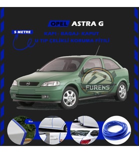 Opel Astra G Oto Araç Kapı Koruma Fitili 5metre Parlak Mavi Renk