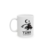 Türk Kurt Temalı Porselen Kupa – Türk Titre ve Kendine Dön – KF01042622
