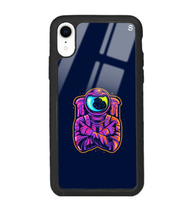 iPhone XR Neon Astronot Tasarımlı Glossy Telefon Kılıfı