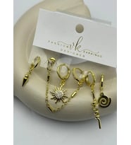 Vip 6'lı Gold Küpe - 25-vip154