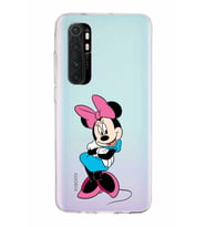 Xiaomi Mi Note 10 Lite Uyumlu Kapak Minnie Mouse Tasarımlı Şeffaf Silikon Kılıf