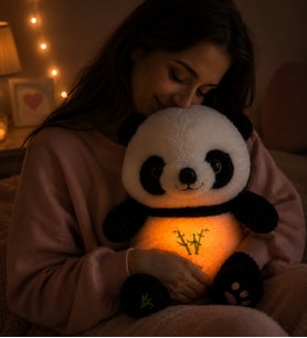 Nefes Alıp Veren Işıklı Sevimli Panda Sevgiliye,Arkadaşa Hediye