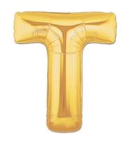 T Harf Folyo Balon Altın Renk 40 inç (5343)