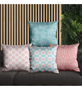 eJOYA Çiçek Tasarımlı 4'lü Yastık İçi Ve Kırlent Kılıfı 45cm 113794