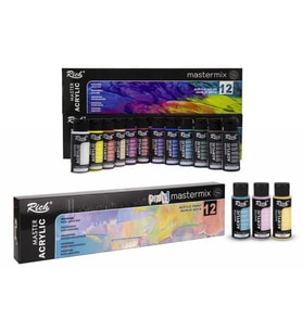 Rich Mastermix Akrilik Boya 12 Canlı + 12 Pastel Renk 24x60 cc. 