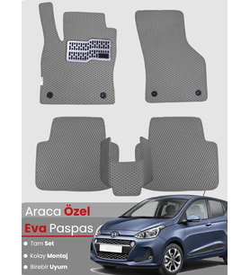 HYUNDAİ i10 (2013-2019) Uyumlu EVA Paspas Tam Set–Araca Özel,Kolay Montaj,Su Geçirmez