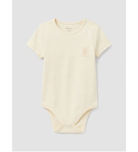 LCW baby Bej Bisiklet Yaka Kız Bebek Çıtçıtlı Body