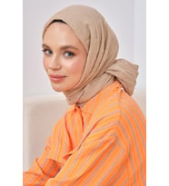 Kum Taupe Bambu Kreş Şal