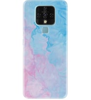 Camon 16 Kılıf Resimli Desenli Baskılı Silikon Kılıf Nano Film Pink Blue Abstract 1385