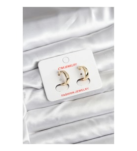 Mey İthalat® 14K Gold Renk Kaplama CM Kadın Küpe