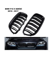 Bmw F10 2010-2018 Çift Tırnak Ön Panjur Izgara Böbrek Seti Parlak İTHAL