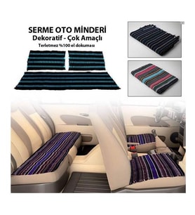 Kilim Dokuma Oto Koltuk Kılıfı 3 Parça Serme Kilim