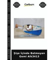 Özel Üretim Dekoratif Masaüstü Hediyelik Figür Şişe İçinde Batmayan Gemi Alk3413