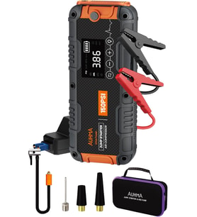 A9955 16000mAh Akü Takviye ve Hava Kompresörü - 150 PSI Powerbank Özellikli