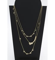 XUPİNG JEWELRY KALPLİ YILDIZLI KOLYE (Altın)