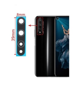 Huawei Uyumlu Nova 5T Arka Kamera Camı Lens Yapışkanlı