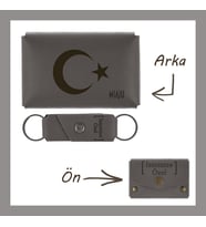 Kül Gri, Hilalden Güç Alanlara Özel, Kişisel Dokunuşlu Cüzdan ve Anahtarlık, Etkileyici Tasarım