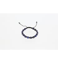 Osse Unisex Lapis Lazuli & Hematit Taşlı Makrome Bileklik (Lacivert)