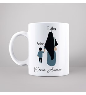 Canım Annem Anne & Kız Tasarımlı Kupa Kişiye Özel