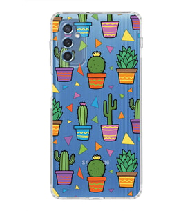 PrintiFy Samsung Galaxy M52 ile Uyumlu 1mm Slim Fit Water Color 4 Baskılı Şeffaf  Kılıf