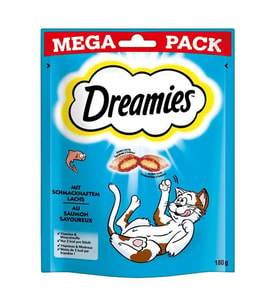 Dreamies Mega Pack İç Dolgulu Somonlu Kedi Ödül Bisküvisi 180gr