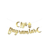 Iyi Bayramlar Kaligrafi Gold Banner