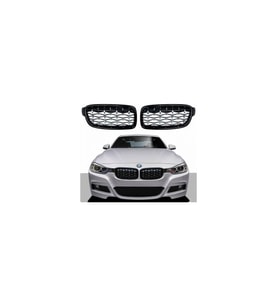 Bmw F30 Uyumlu  Diamond Parlak Siyah Ön Panjur