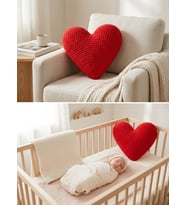 Romantik Kalp Yastık Dekoratif Peluş Yastık Bebek Odası ve Salon Aksesuarı